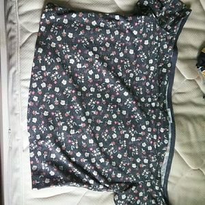 Flower off the shoulder crop top